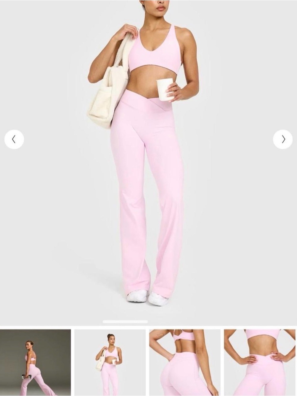 Oner Active UnifiedMove Wrapped Flared Pants  in Chalk Pink Regular Length